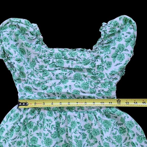 Joie girls smocked floral print dress green cotton lined cottage - Picture 14 of 16